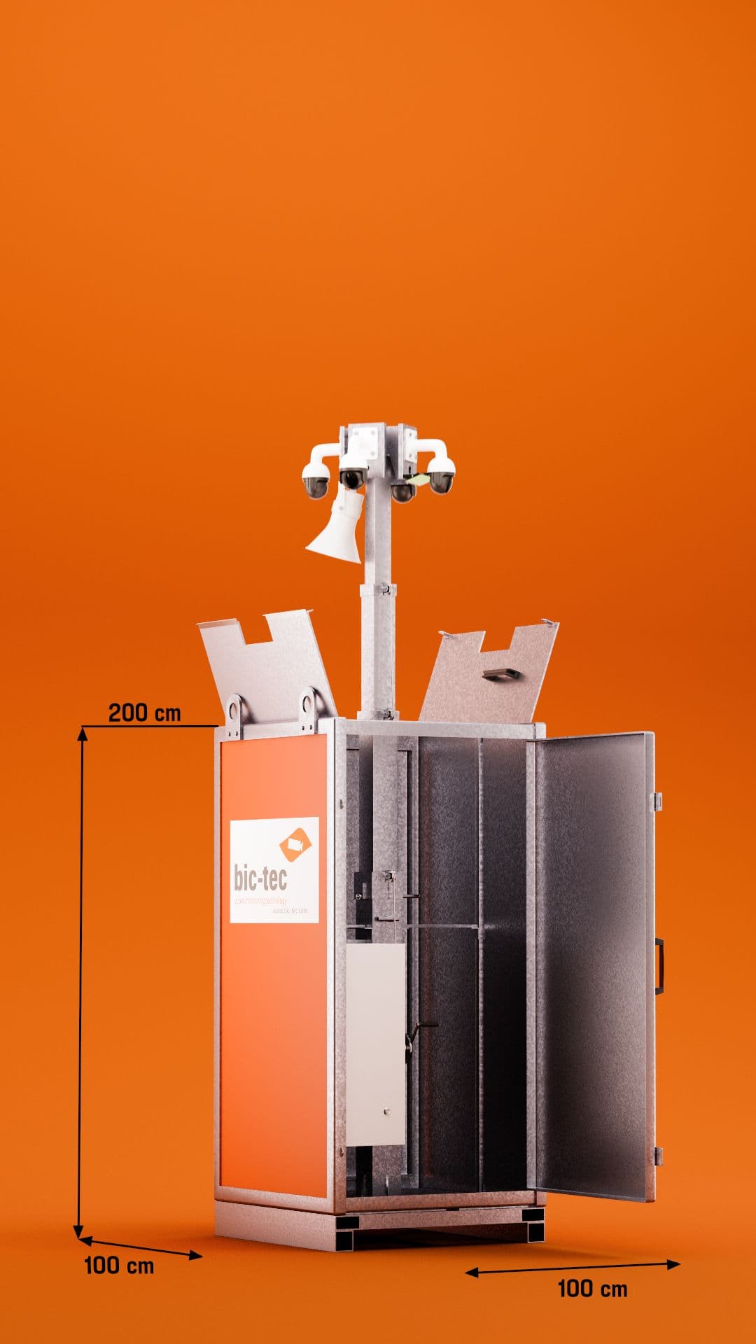 bic-tec Videoturm, Schritt 02: Aufgeklappt